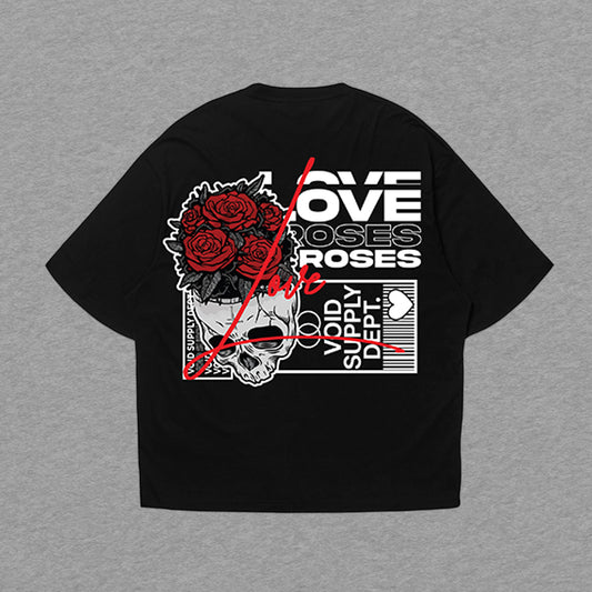 VOID SUPPLY DEPT – Love Over Roses Graphic Tee (Black Streetwear Edition)
